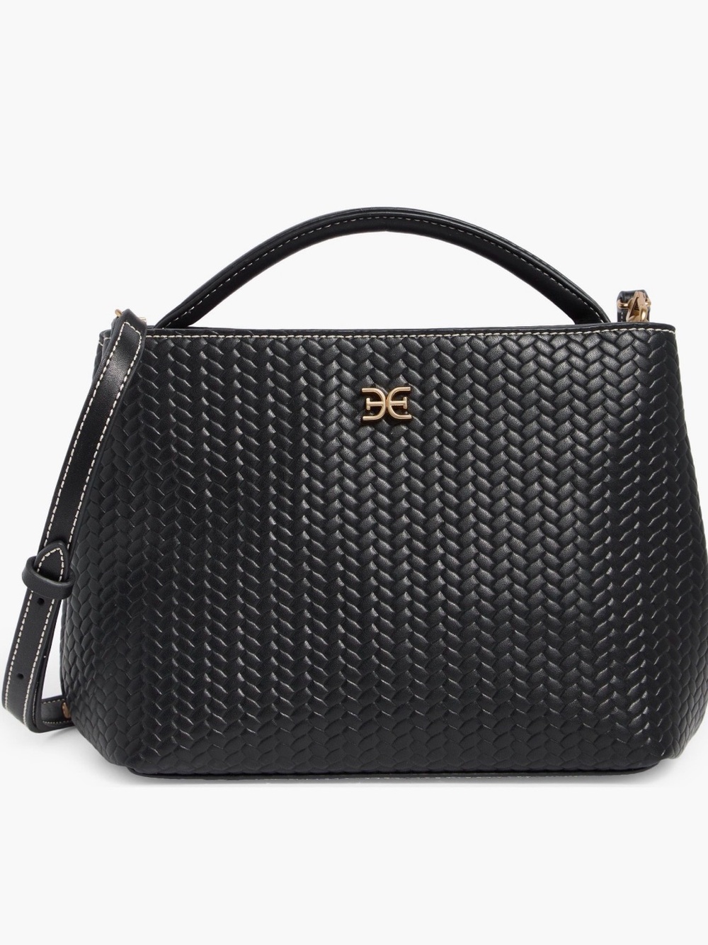 Sam Edelman black weave crossbody